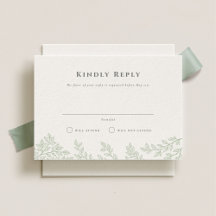 Forest Grove Sage Green Wedding RSVP