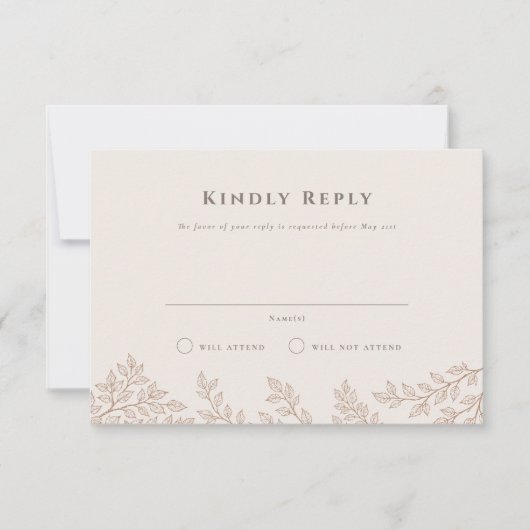 Forest Grove Wedding RSVP Kaart (Voorkant)