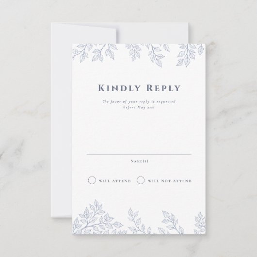 Forest Grove Wedding Vertical RSVP Kaart (Voorkant)