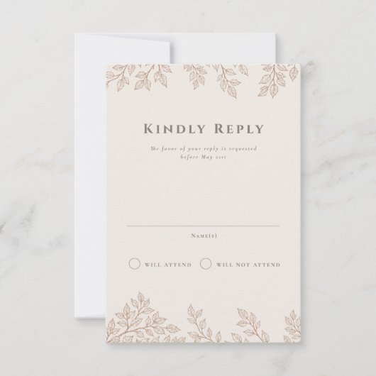 Forest Grove Wedding Vertical RSVP Kaart (Voorkant)