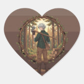 Forest Guardian Anime Hart Sticker (Voorkant)