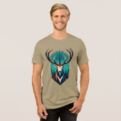 Forest Guardian: De geest van het hert Tri-Blend Shirt (Voorkant volledig)