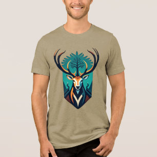 Forest Guardian: De geest van het hert Tri-Blend Shirt