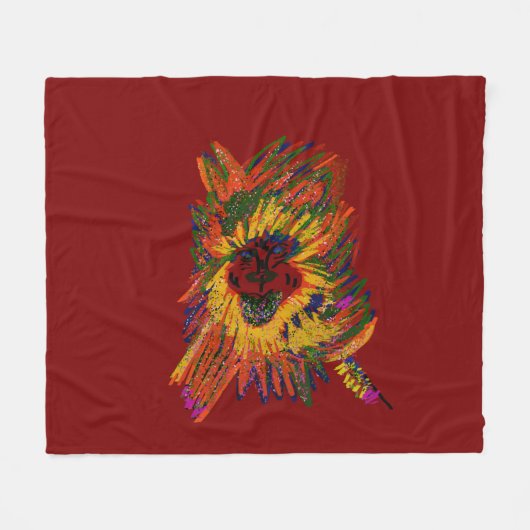 Forest Guardian Fleece Deken (Voorkant (Horizontaal))