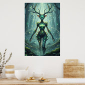 Forest Guardian Spirit Fantasy Art Poster (Keuken)