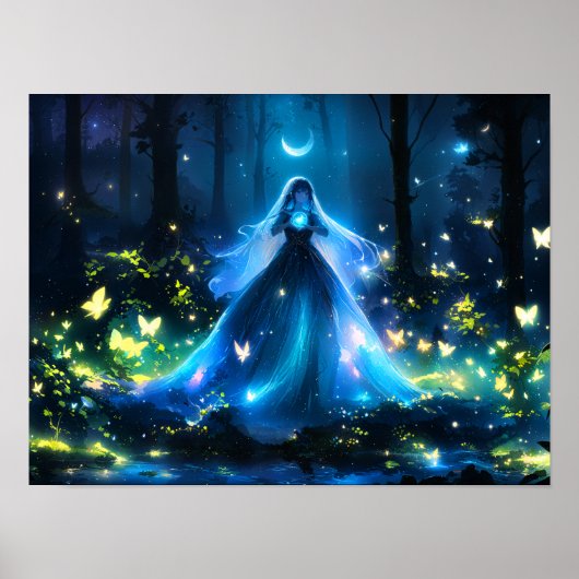 Forest Guardian van Moonlight meisje Poster (Voorkant)