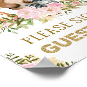 Forest Guest Book Sign Woodland Baby shower Poster (Hoek)