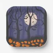 Forest Halloween Papieren Bordje (Voorkant)