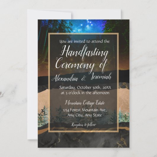 Forest handfasting uitnodiging (Voorkant)