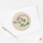 Forest Hedgehog Art Sticker (Envelop)