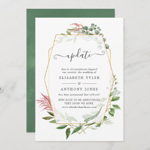 Forest Herbarium Geometric Wedding Update Kaart