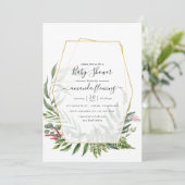 Forest Herbarium geometrisch Baby shower Kaart (Staand voorkant)