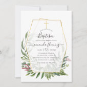 Forest Herbarium Geometrisch Doopsel Kaart (Voorkant)