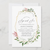 Forest Herbarium Geometrisch Sip en See Party Kaart (Voorkant)