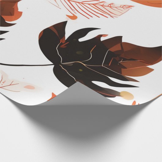 Forest Herfst: Woodland Leaf Patterns Cadeaupapier (Hoek)