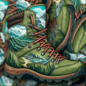 Forest Hiking Boot Vinyl Sticker | Die-Cut Sticker