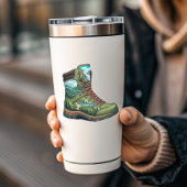 Forest Hiking Boot Vinyl Sticker | Die-Cut Sticker