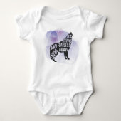 Forest Howling Wolf Art Lover Baby Bodysuit (Voorkant)
