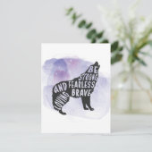 Forest Howling Wolf Art Lover Invitation Kaart (Staand voorkant)