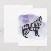Forest Howling Wolf Art Lover Invitation Kaart (Voorkant / Achterkant)