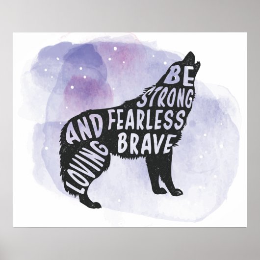 Forest Howling Wolf Art Lover Poster (Voorkant)