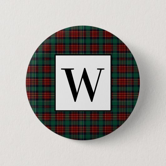 Forest Hunter Tartan Ronde Button 5,7 Cm (Voorkant)