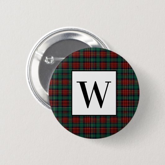 Forest Hunter Tartan Ronde Button 5,7 Cm (Voorkant /achterkant)