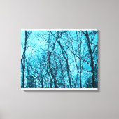 Forest In Azure Canvas Afdruk (Voorkant)