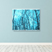 Forest In Azure Canvas Afdruk (Insitu (Houten vloer))