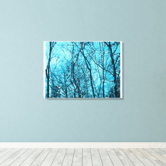 Forest In Azure Canvas Afdruk (Insitu (Houten vloer))