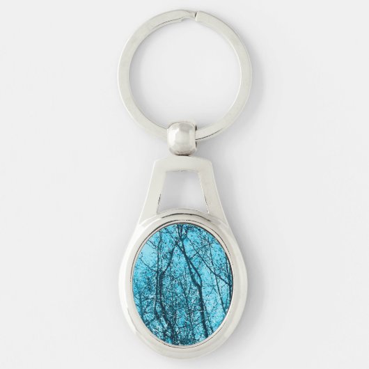 Forest In Azure Sleutelhanger (Voorkant)