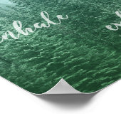 Forest Inhale Exhale Quote Motivatie Natuur art Poster (Hoek)