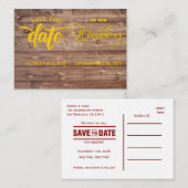 Forest-Inspired Save the Date: een rustiek ontwerp Notitiekaartje (Voorkant / Achterkant)