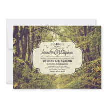 Forest Inspired Tree Avenue huwelijksuitnodigingen