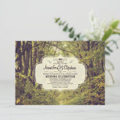 Forest Inspired Tree Avenue huwelijksuitnodigingen Kaart (Staand voorkant)