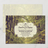 Forest Inspired Tree Avenue huwelijksuitnodigingen Kaart (Voorkant / Achterkant)
