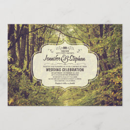 Forest Inspired Tree Avenue huwelijksuitnodigingen Kaart