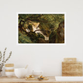 Forest Interior met een waterval, Papigno Poster (Keuken)