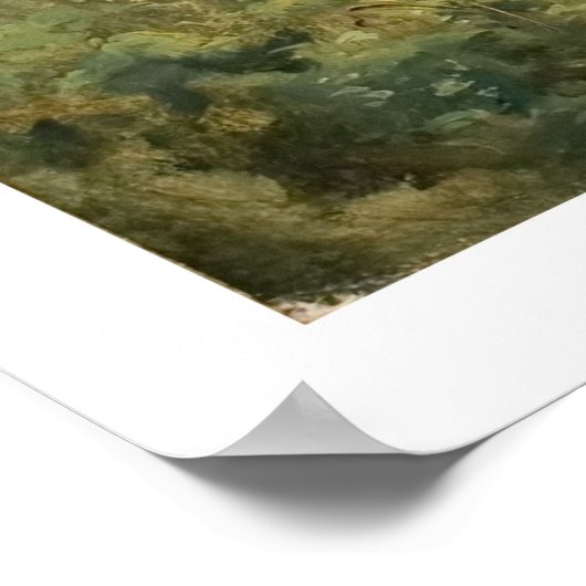 Forest Interior met een waterval, Papigno Poster (Hoek)