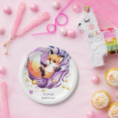 Forest Kindervos Verjaardag Papieren Bordje (Feest)