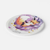 Forest Kindervos Verjaardag Papieren Bordje (Gekanteld)