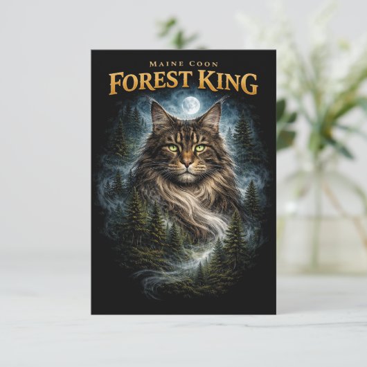 Forest King Bedankkaart (Staand voorkant)