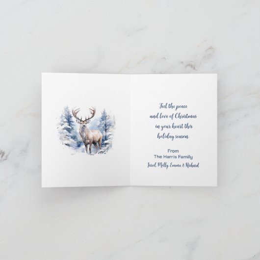 Forest King Holiday Feestdagen Kaart (Binnen)