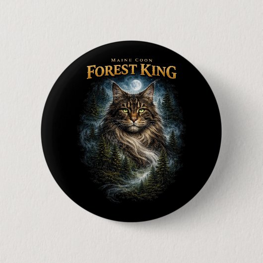 Forest King Ronde Button 5,7 Cm (Voorkant)