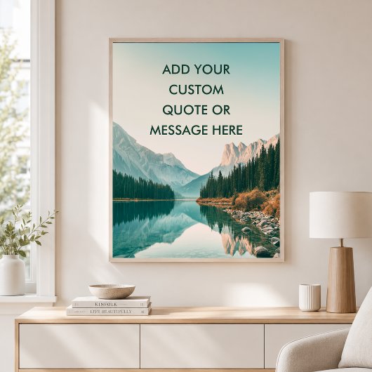 Forest Lake - Creëer Je Eigen Motivatie Poster
