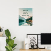 Forest Lake - Creëer Je Eigen Motivatie Poster (Thuiskantoor)