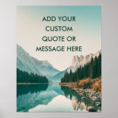 Forest Lake - Creëer Je Eigen Motivatie Poster (Voorkant)