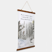 Forest Lakehouse Waterverf Optionele formulering Hangend Wandkleed (Gebogen)