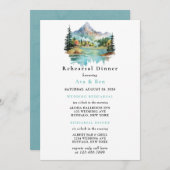 Forest Lakeside Mountain repetitie diner Kaart (Voorkant / Achterkant)