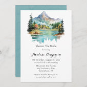 Forest Lakeside Mountain Shower De bruid Kaart (Voorkant / Achterkant)